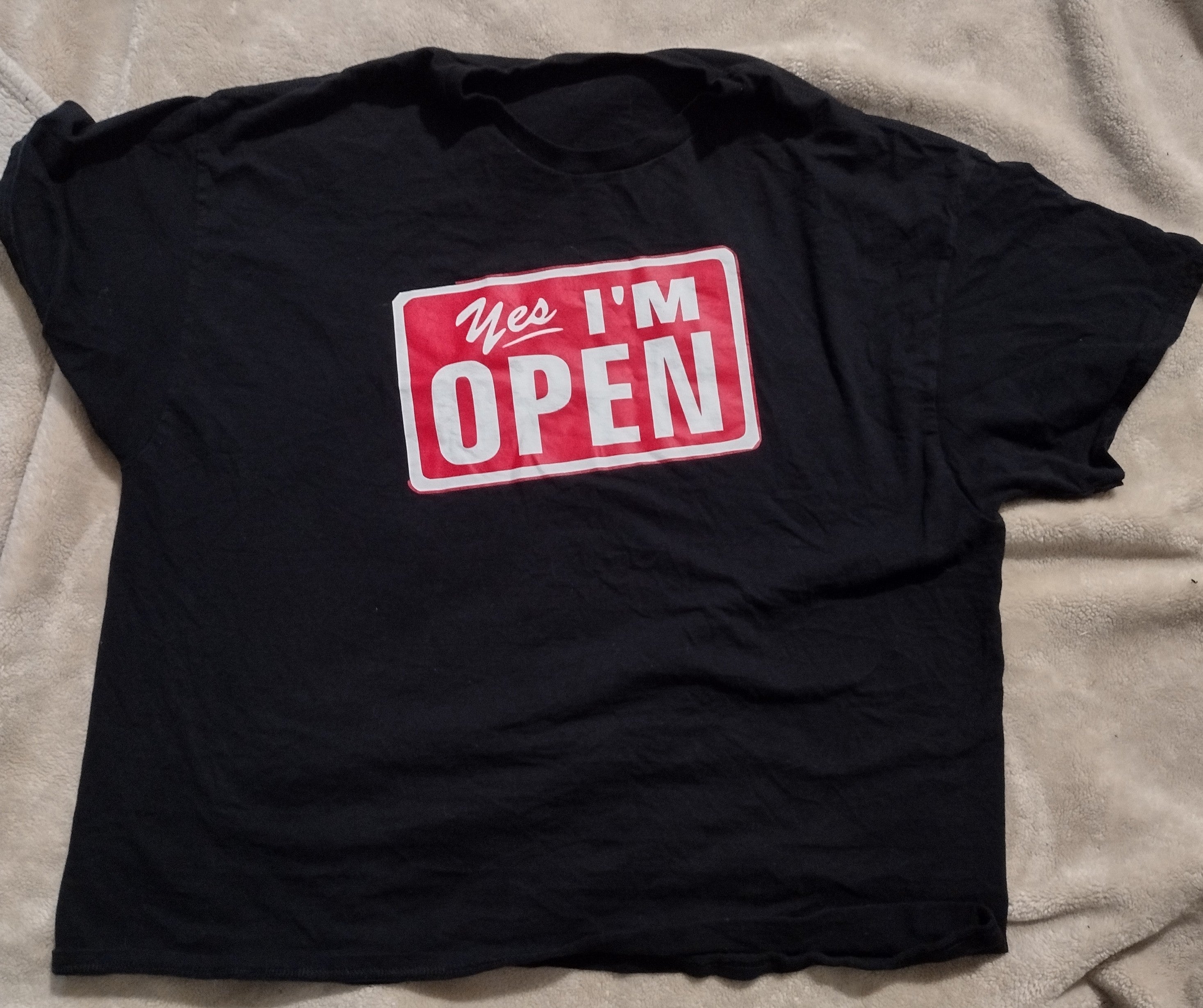 The "OPEN" graphic tee