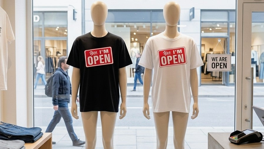 The "OPEN" graphic tee