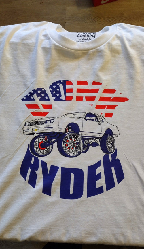 "DONK RYDER BANNER" graphic tee