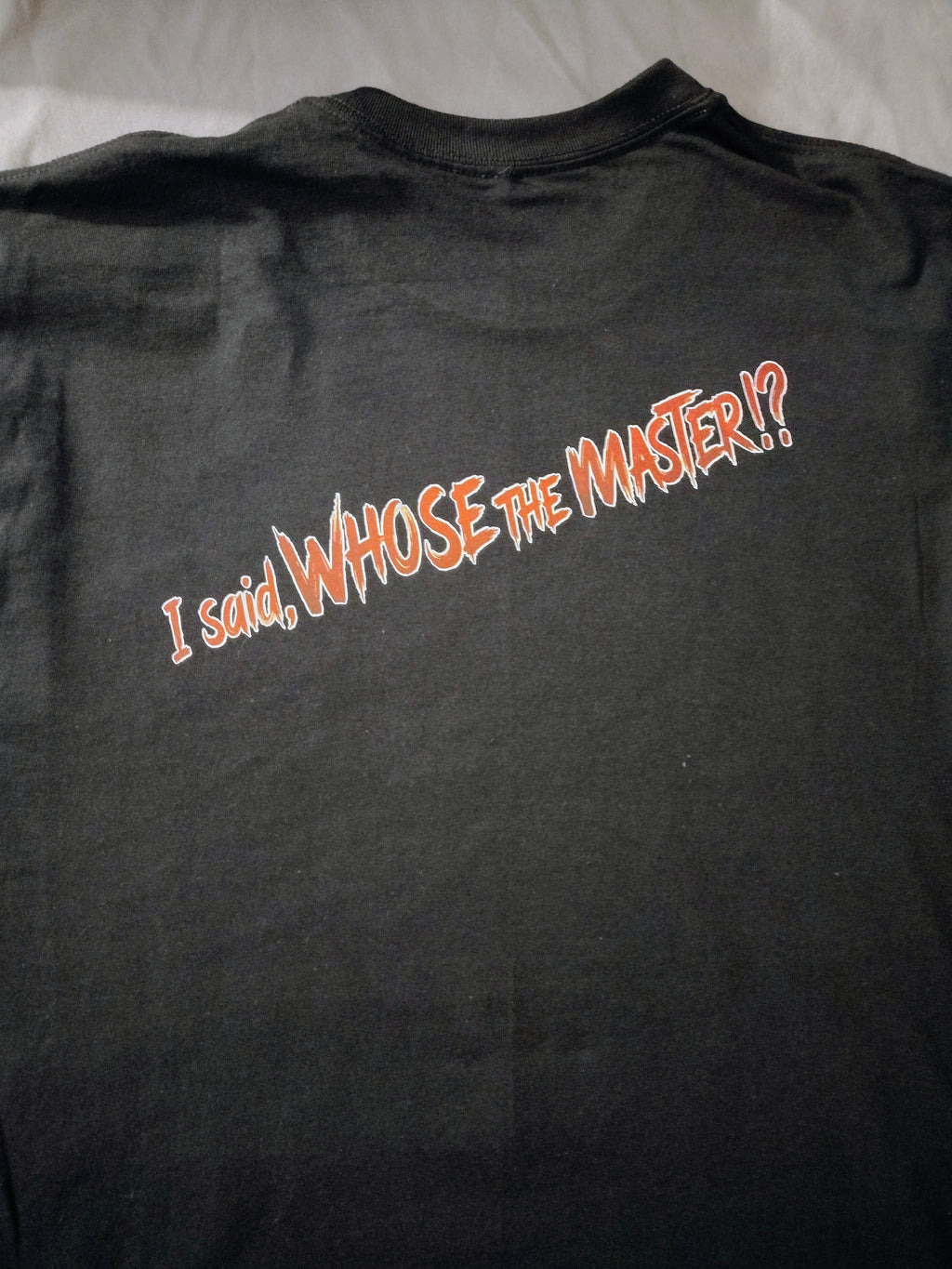 "WHOSE THE MASTER" tee